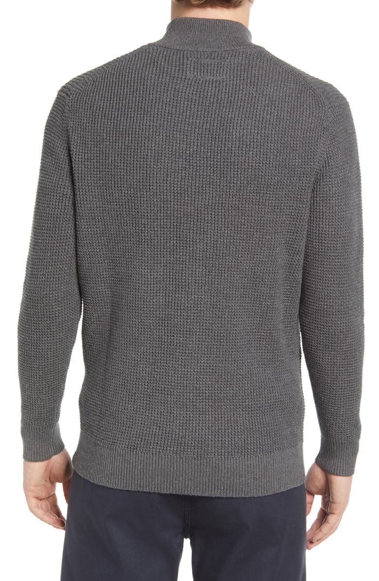 The Normal Brand Waffle Knit Quarter Zip Pullover, Alternate, color,