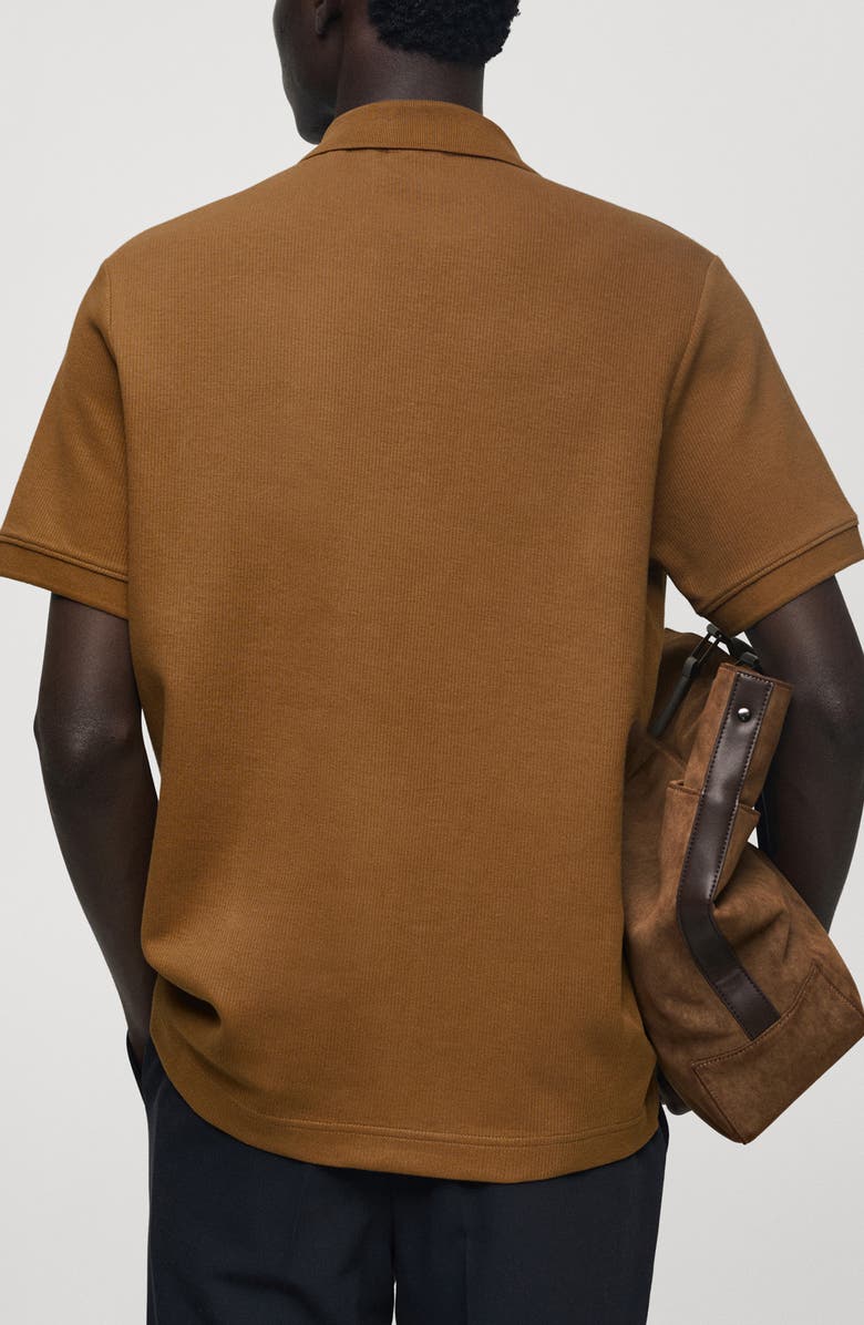 MANGO Ribbed Cotton Polo, Alternate, color,