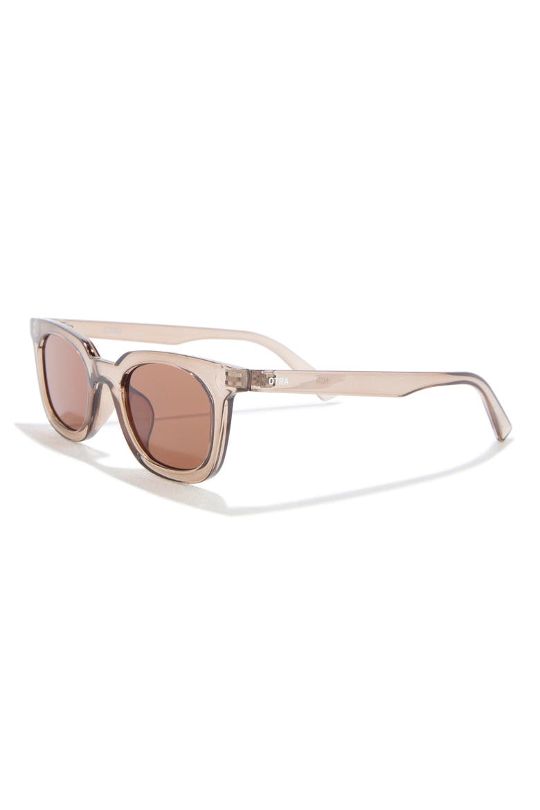 Nia Square Sunglasses, Alternate, color, OLIVE/ BROWN