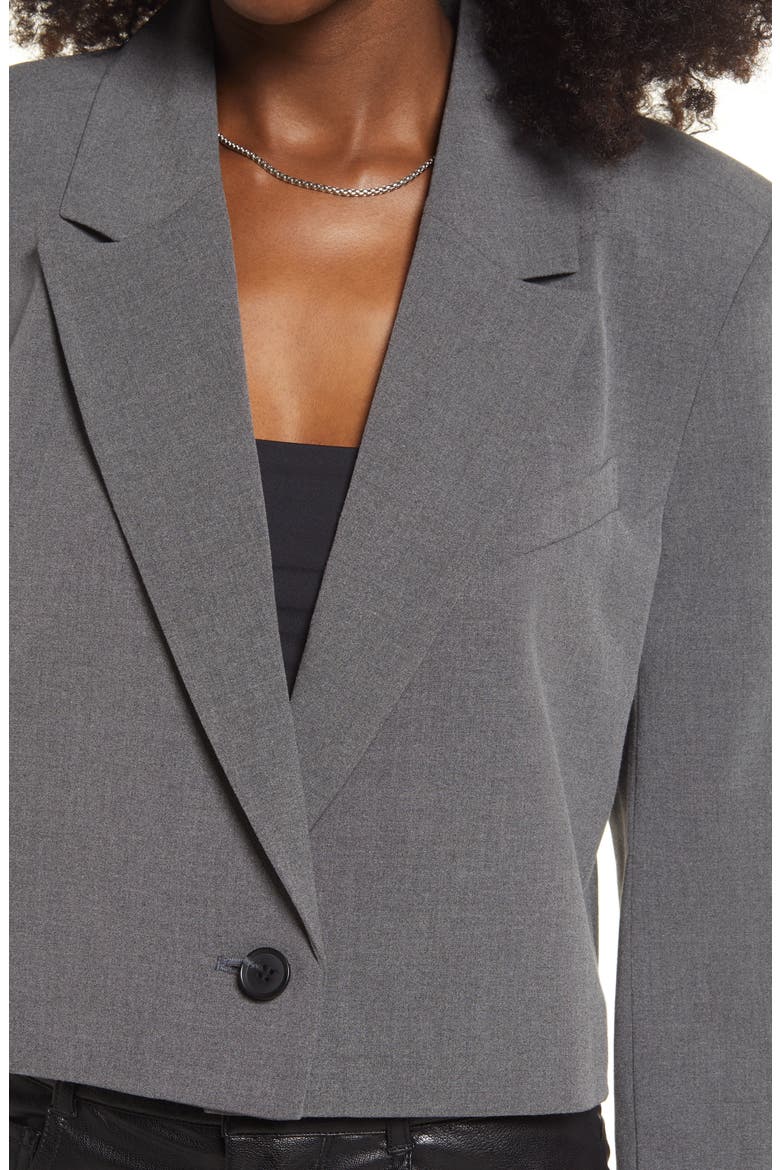 Crop Blazer, Alternate, color, GREY MEDIUM CHARCOAL HEATHER