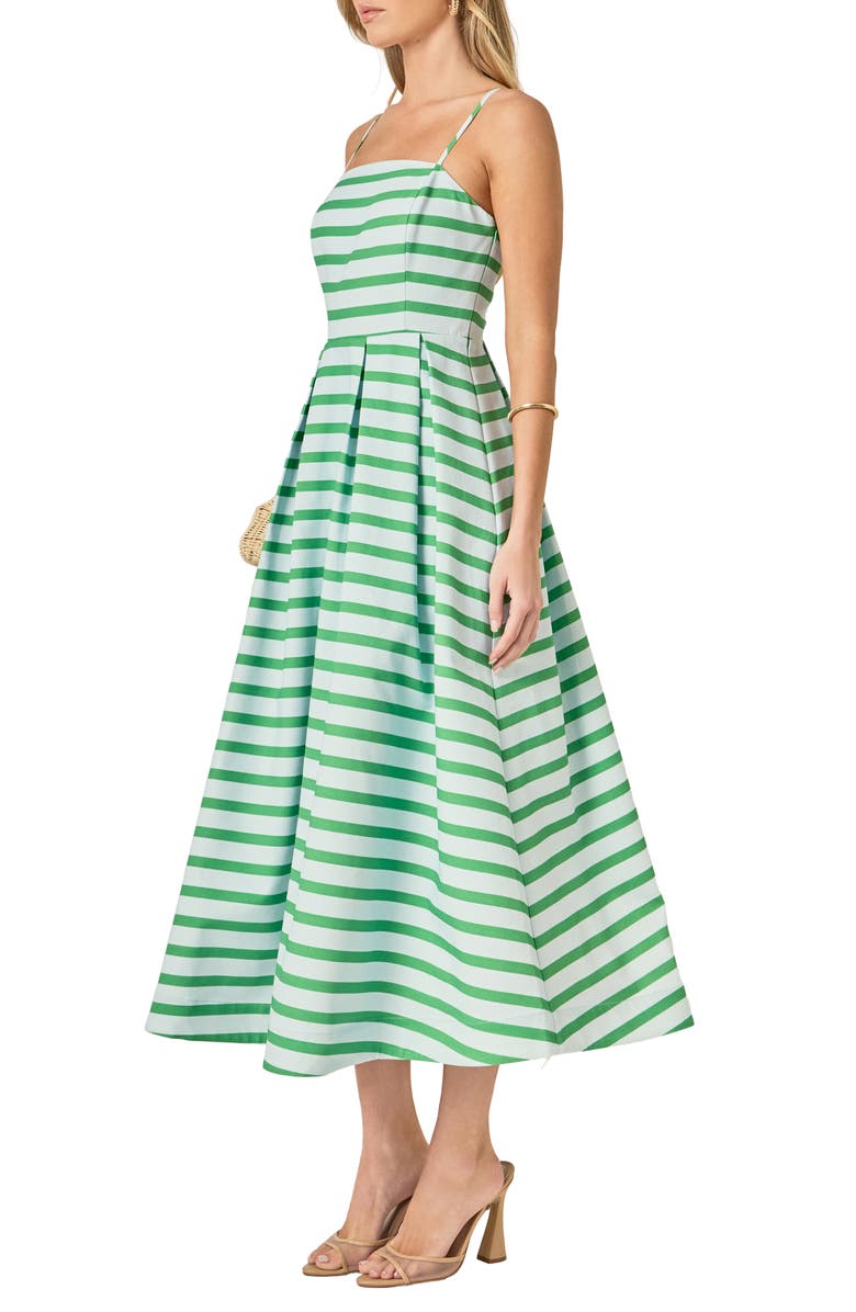 English Factory Stripe Sleeveless Maxi Dress, Alternate, color, Powder Blue/ Green