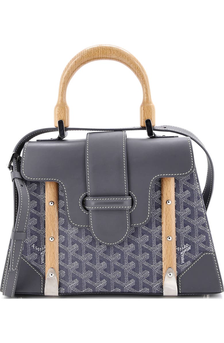 Pre-Owned Goyard Saigon Top Handle Bag Coated Canvas with Leather PM, Main, color,