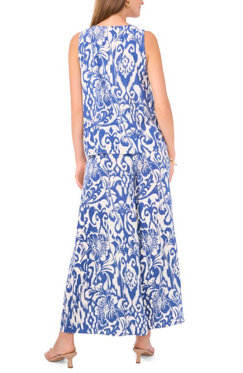 Vince Camuto V-neck Bow Strap Sleeveless Top In Denim