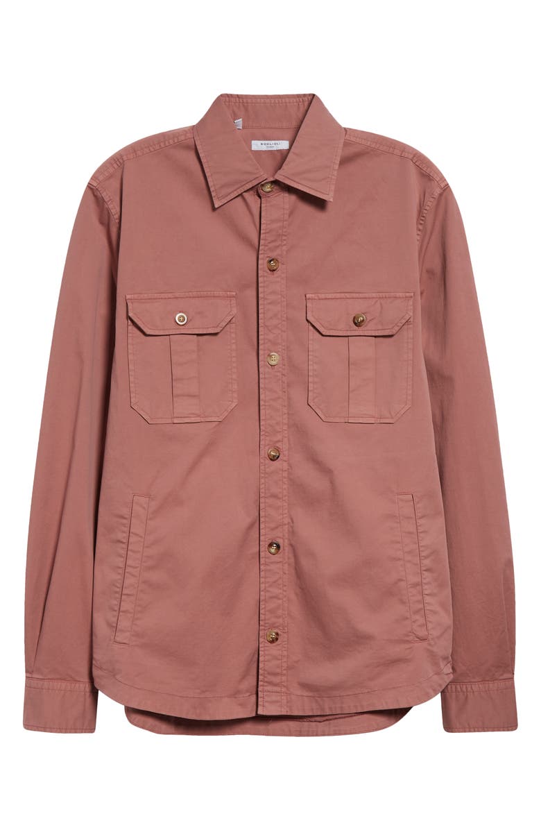 Boglioli Stretch Cotton Overshirt, Alternate, color, Pink