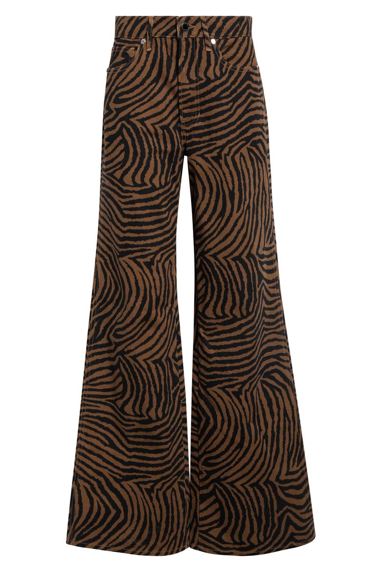 Kasey Wide Leg Jeans, Alternate, color, OCHRE BLACK