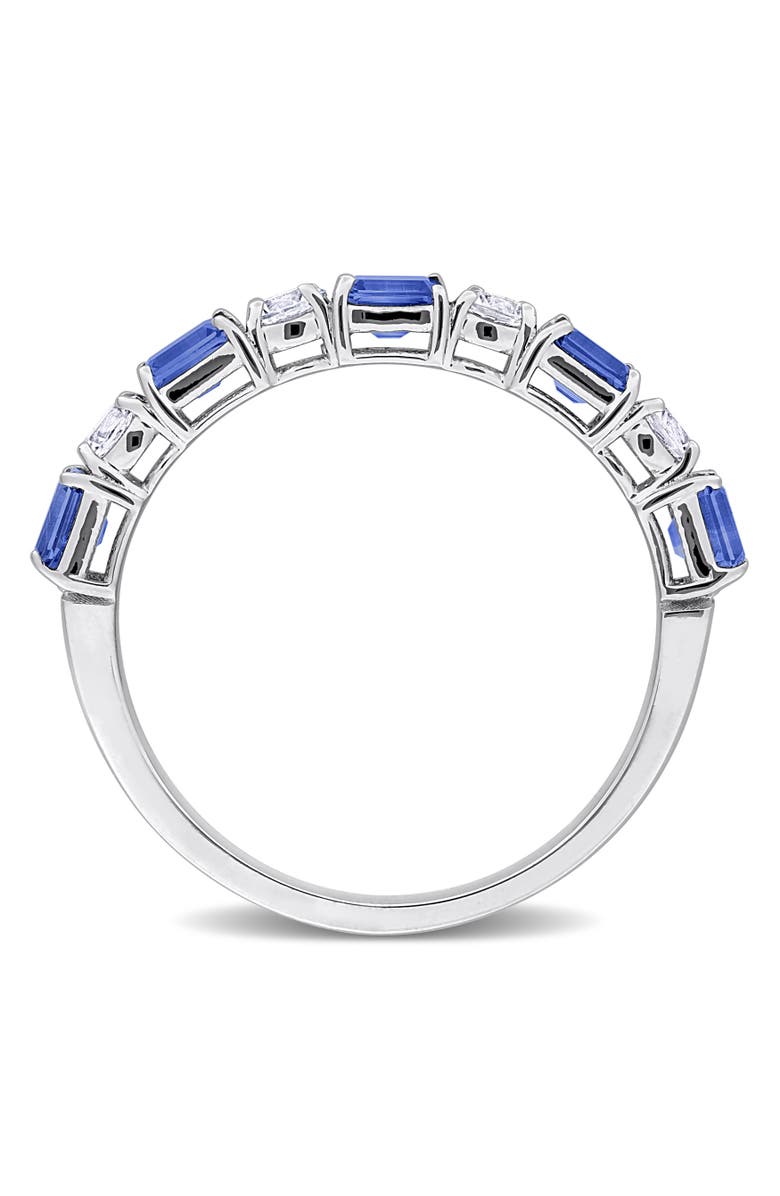 Julianna B. Blue & White Sapphire Semi-Eternity Ring 14k, Alternate, color, 