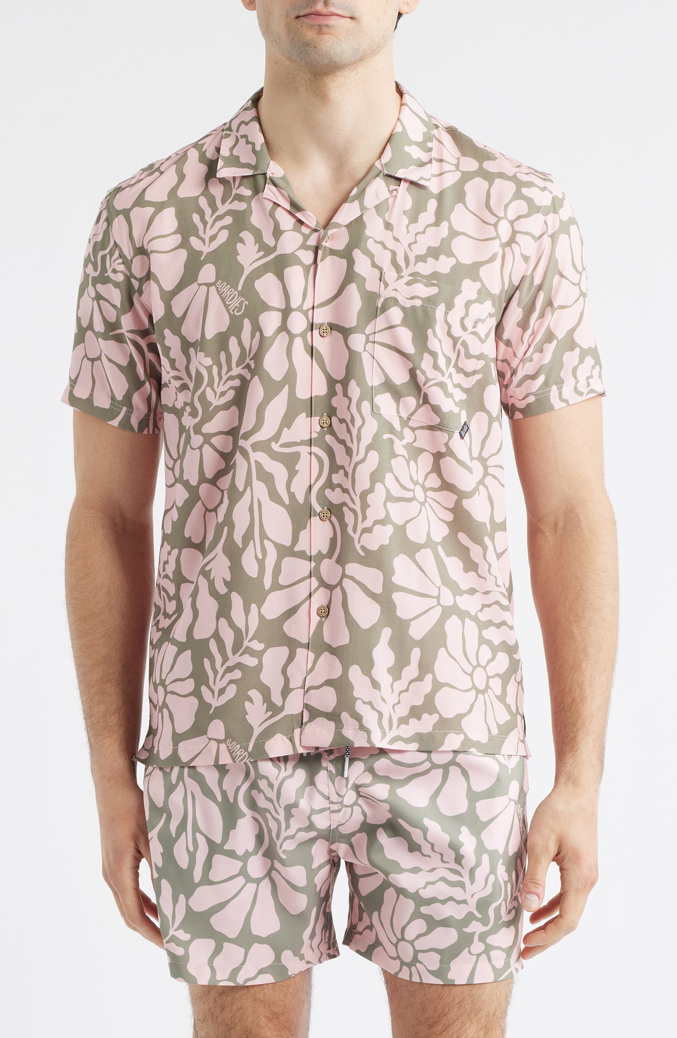 Floral Print Camp Shirt