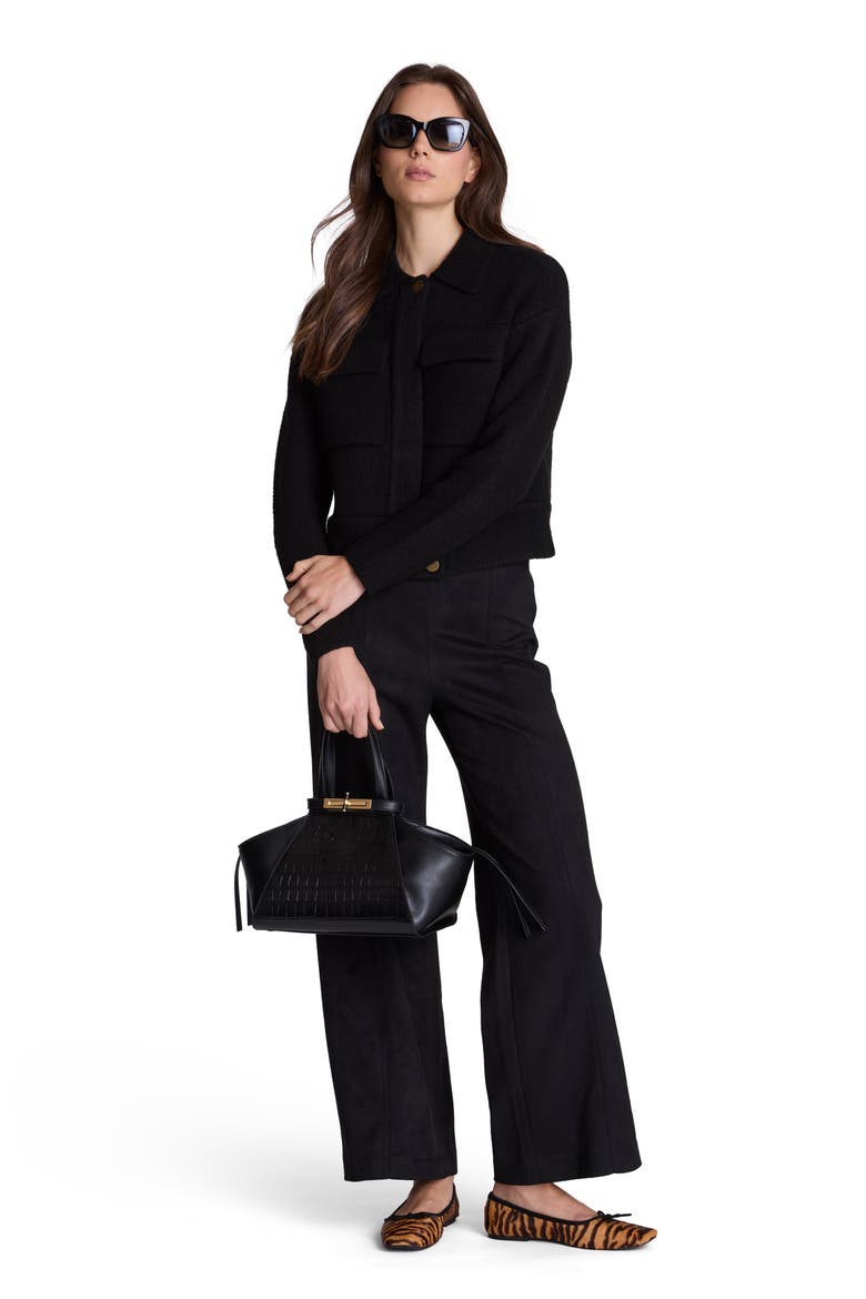 Utility Knit Jacket, Alternate, color, BLACK HEATHER