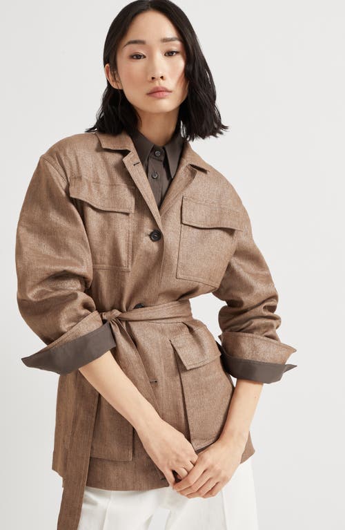 Brunello Cucinelli Sparkling Twill Safari Jacket