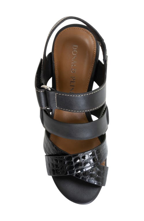 Donald Pliner Strappy Wedge Sandal In Black
