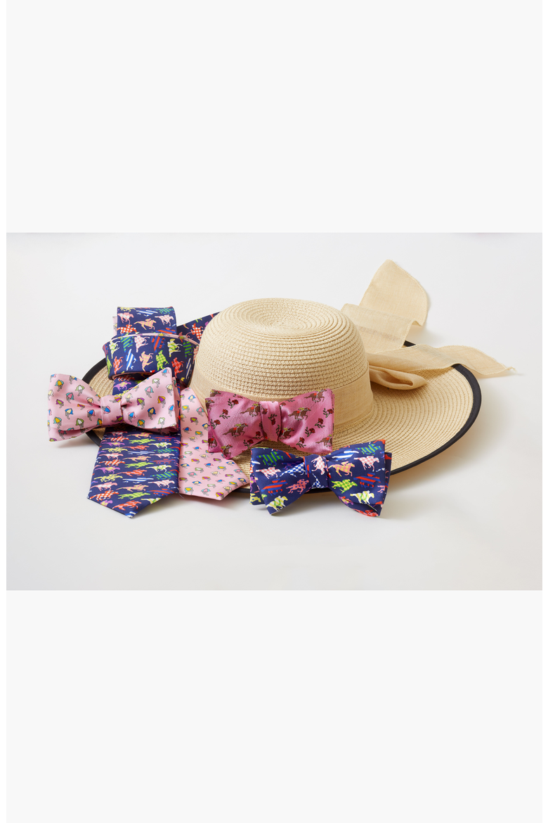 Jockey Silk Printed Bow Tie, Alternate, color, Standard Self-Tie