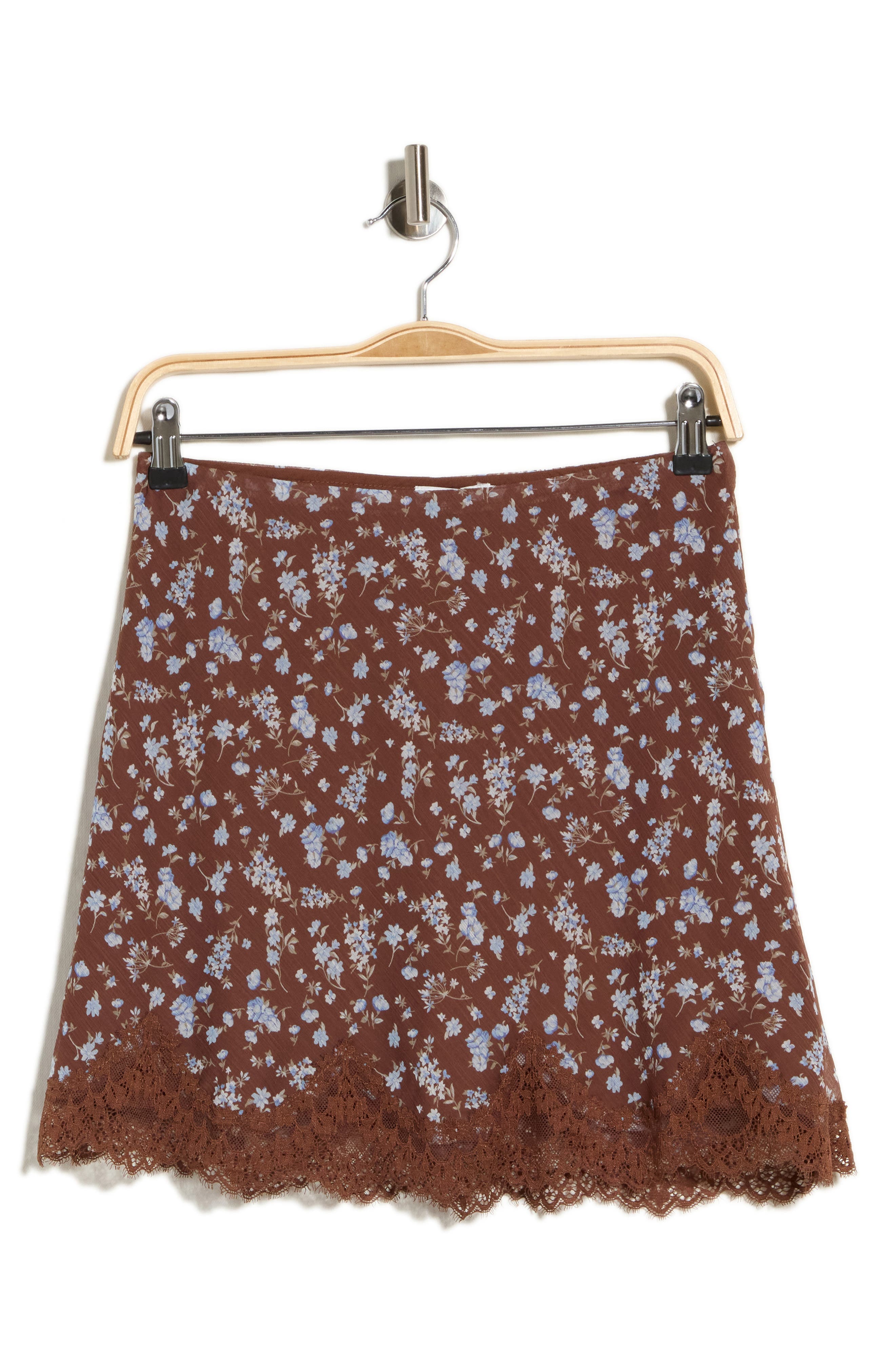 selected BROWN BLUE FLORAL