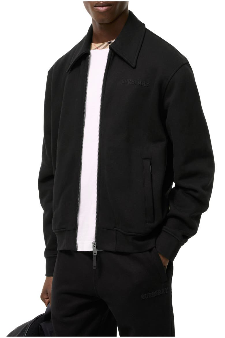 Logo Cotton Jacket, Main, color, Black
