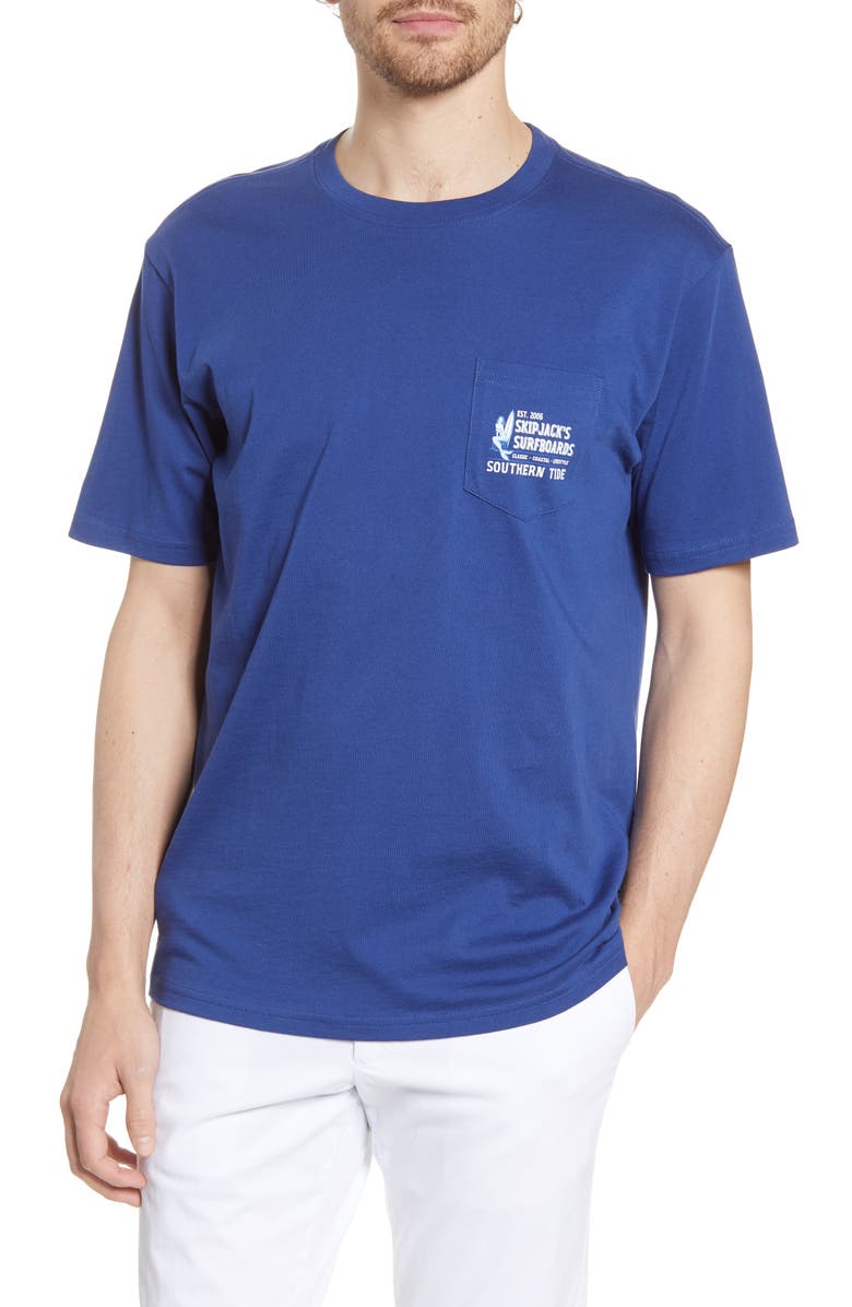 Southern Tide Skipjack's Surfboards Pocket Graphic Tee, Main, color,