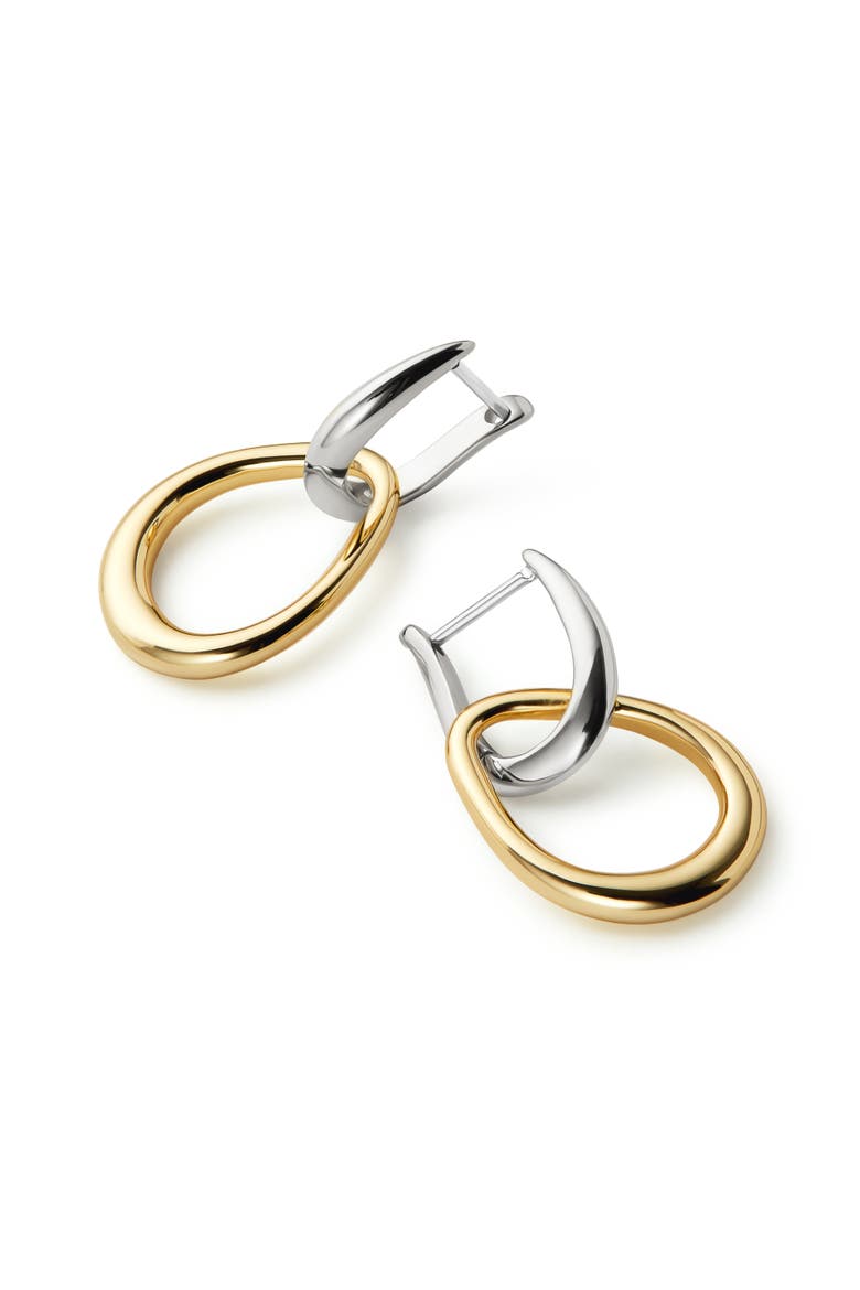 Gold Drop Earrings - Sage Two Tone, Alternate, color, Two Tone