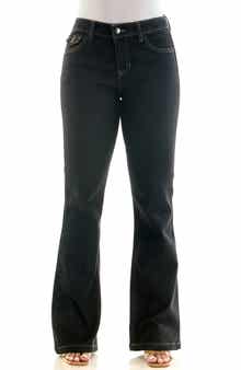 Mid Rise Stretch Wide Leg Jeans