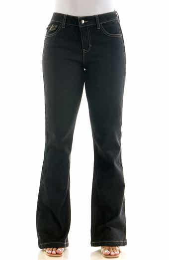 Mid Rise Stretch Wide Leg Jeans