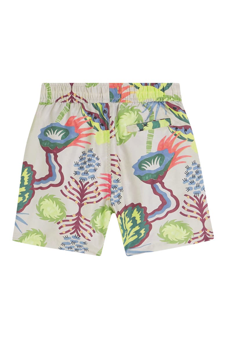 Kids' Midlength Desert Floral Print Swim Trunks, Alternate, color, DESERT FLORAL INFINITY