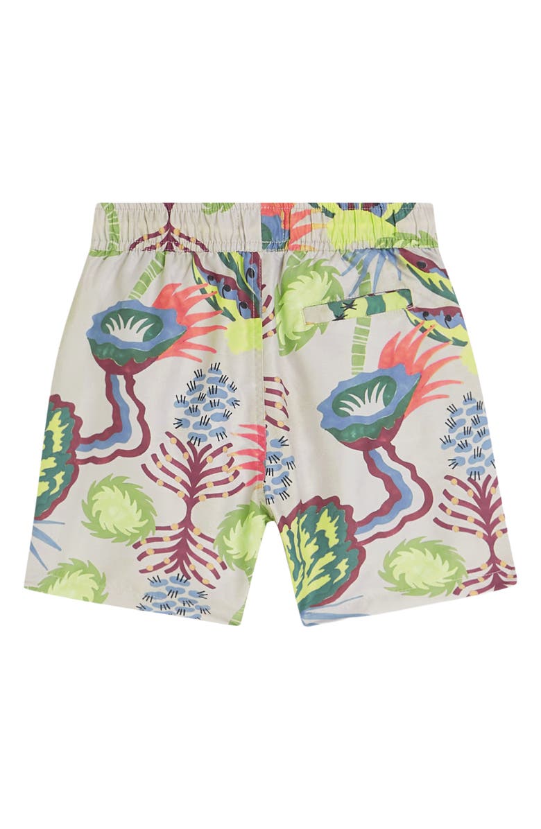 Scotch & Soda Kids' Midlength Desert Floral Print Swim Trunks, Alternate, color, Desert Floral Infinity