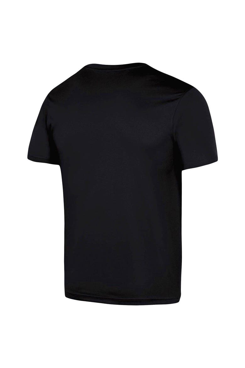 Men's Under Armour Black Wisconsin Badgers School Logo Performance Cotton T-Shirt, Alternate, color, Black