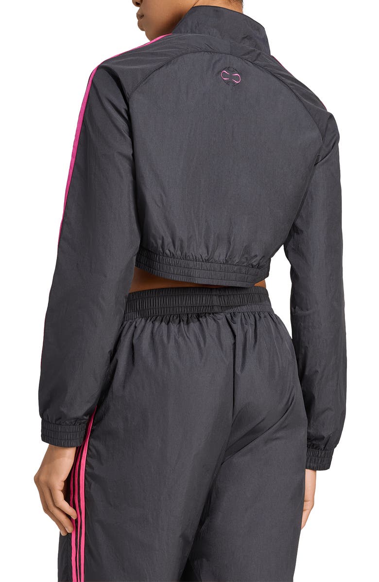 adidas Originals Team Geist Crop Jacket, Alternate, color, Black/ Semi Lucid Fuchsia