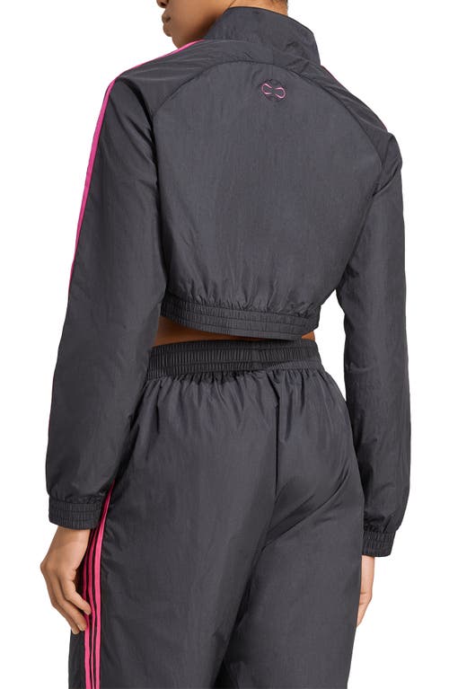 Adidas Originals Team Geist Crop Jacket In Black