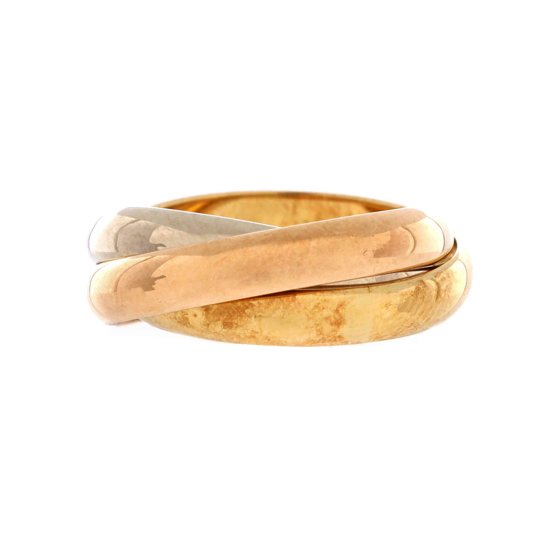 Les Must de Cartier Trinity Ring 18K Tricolor Gold, Alternate, color, Metallic Gold