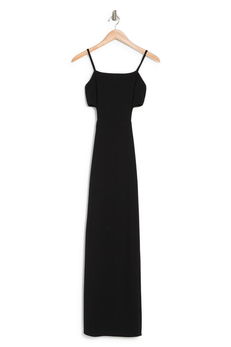 Side Cutout Tank Style Maxi Dress, Alternate, color, BLACK