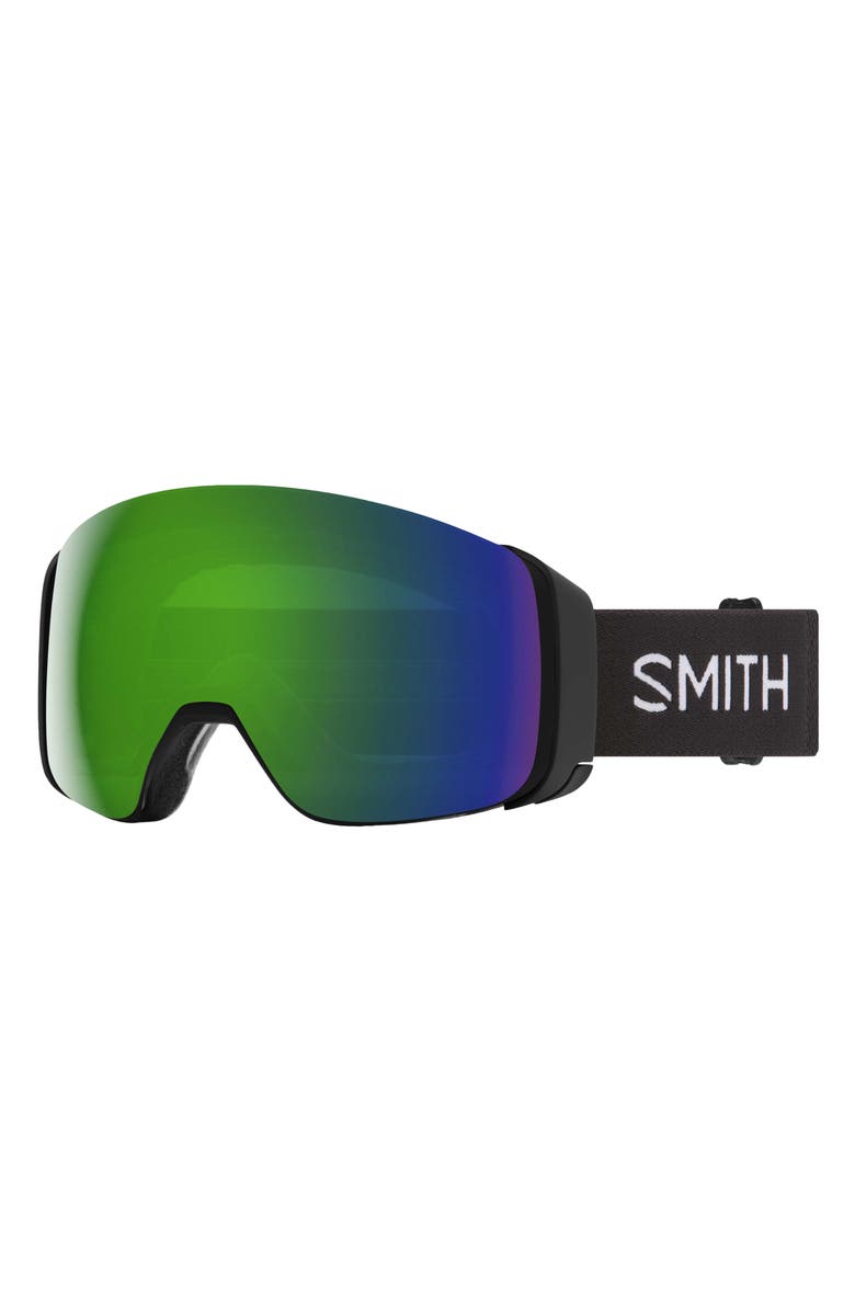 Smith 4D MAG 184mm Snow Goggles, Main, color, Black / Chromapop Green