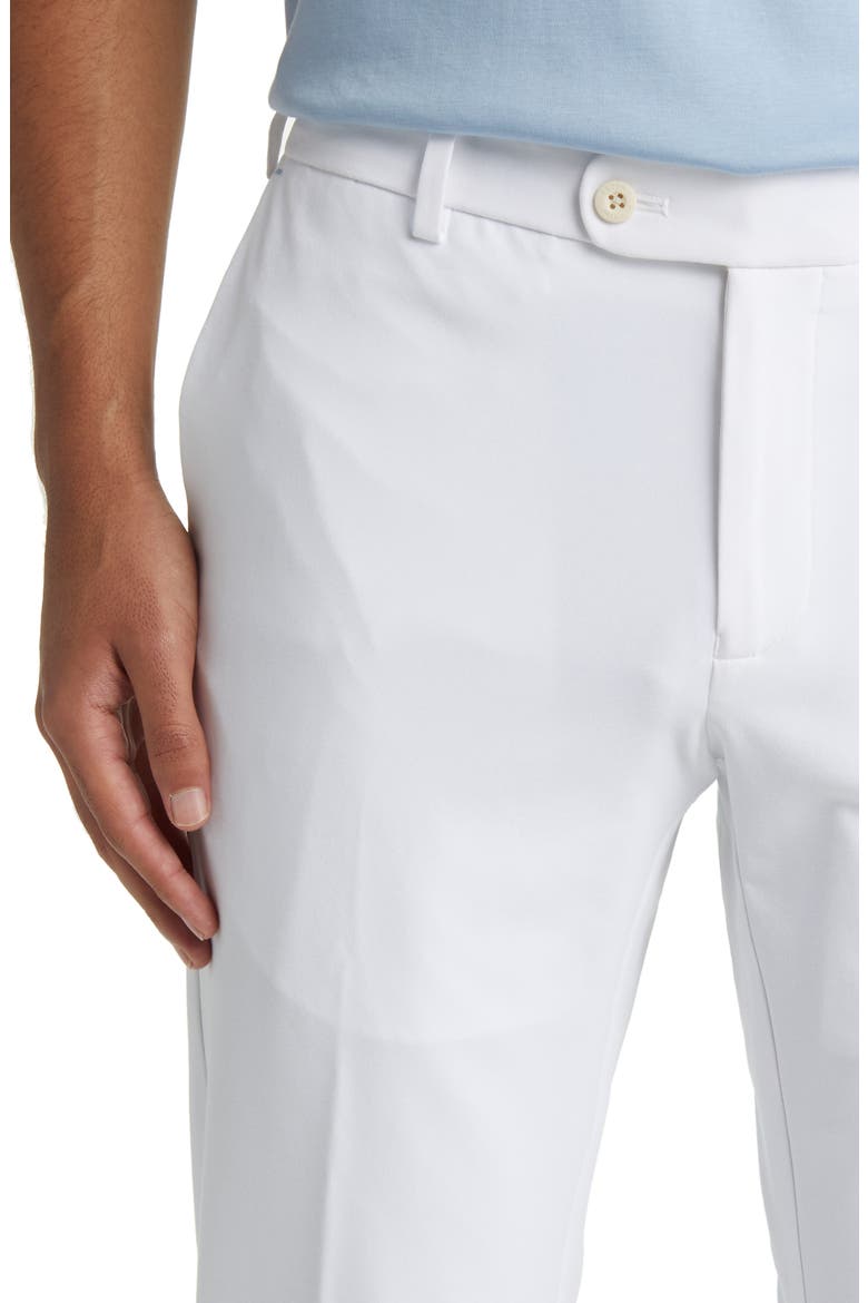 Crown Crafted Surge Performance Flat Front Trousers, Alternate, color, WHITE