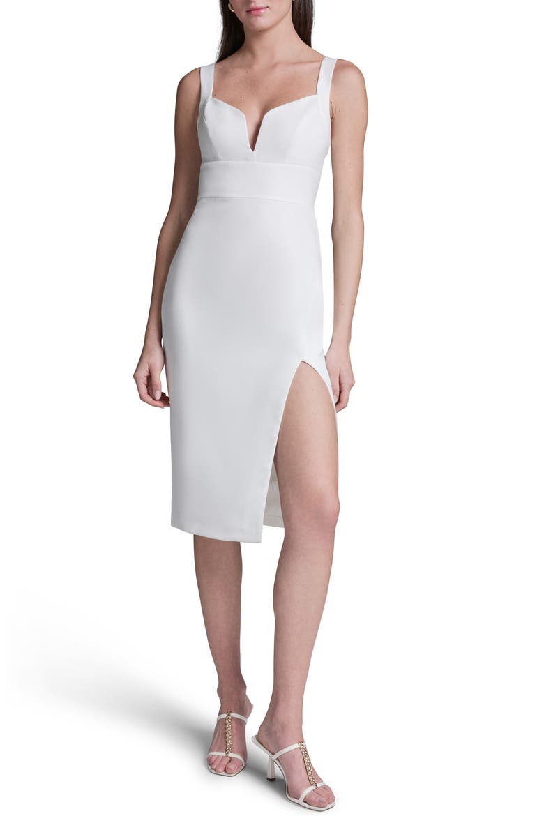 Creoe Scuba Midi Dress, Main, color, WHISPER WHITE