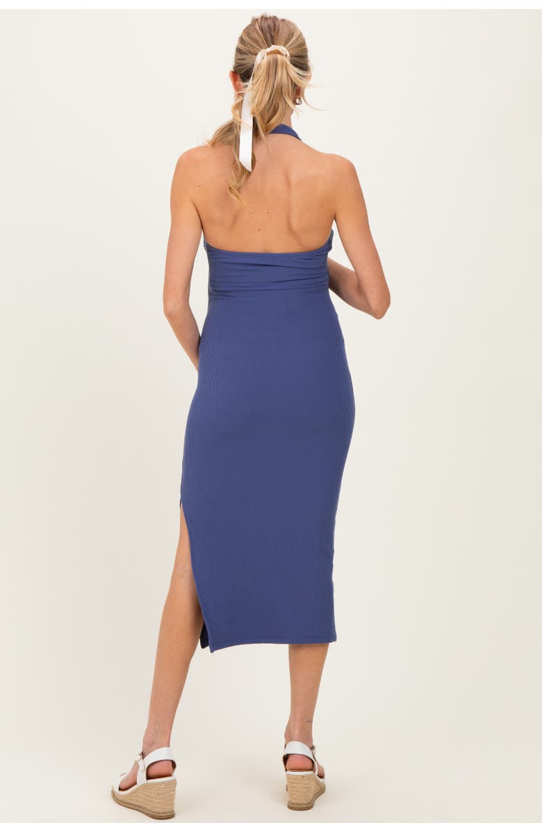 PinkBlush Open Back Bodycon Dress, Alternate, color, Navy Blue