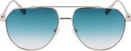 Longchamp Roseau 57mm Gradient Aviator Sunglasses