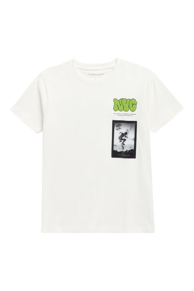 Kids' NYC Cotton Graphic T-Shirt, Main, color, OFF WHITE