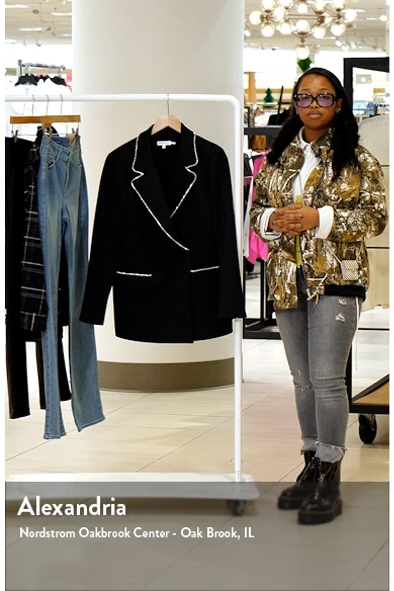 Crystal Embellished Double Breasted Scuba Blazer video