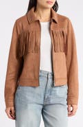 Thread & Supply Fringe Faux Suede Jacket