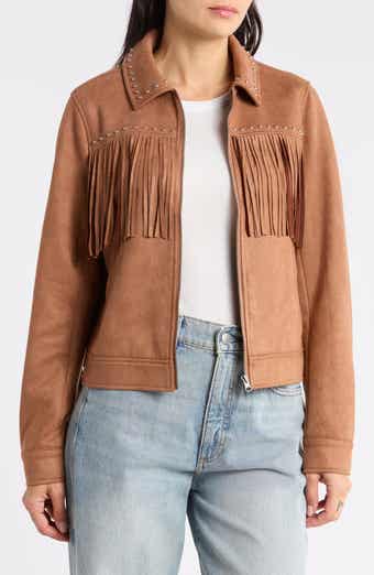 Fringe Faux Suede Jacket