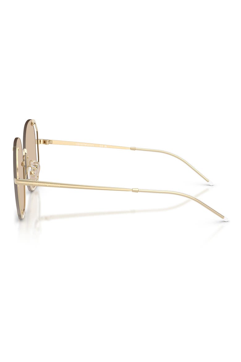 54mm Irregular Sunglasses, Alternate, color, SHINY PALE GOLD/ LIGHT BROWN