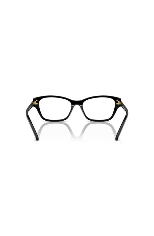 Tory Burch 52mm Rectangle Optical Glasses In Black