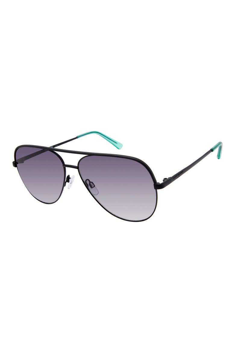 64mm Aviator Sunglasses, Alternate, color, BLACK CRYSTAL GREEN/ SMOKE