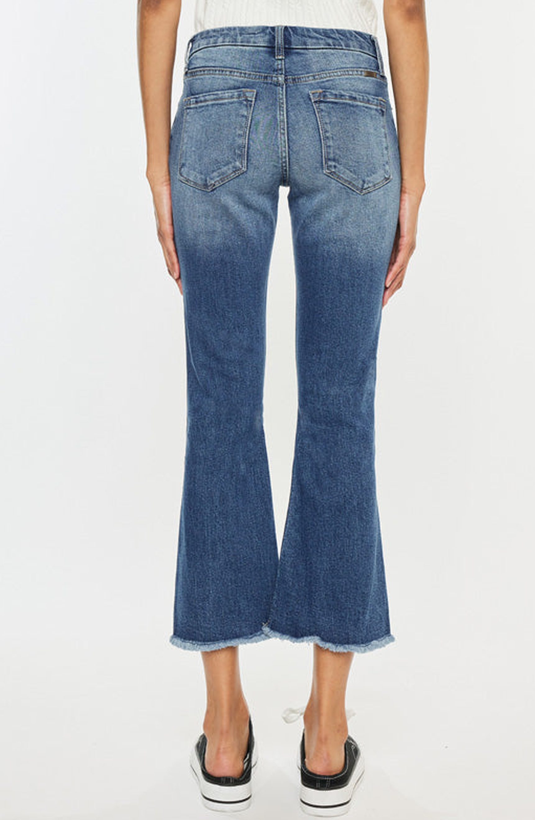 Aida Mid Rise Cropped Flare Jeans - image 2