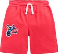 Mini Boden Kids' Superstitch Badge Drawstring Shorts
