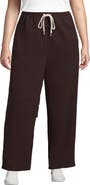 Lands' End Plus Size Serious Sweats High Rise Relaxed Straight Leg Pants - Set Bottom