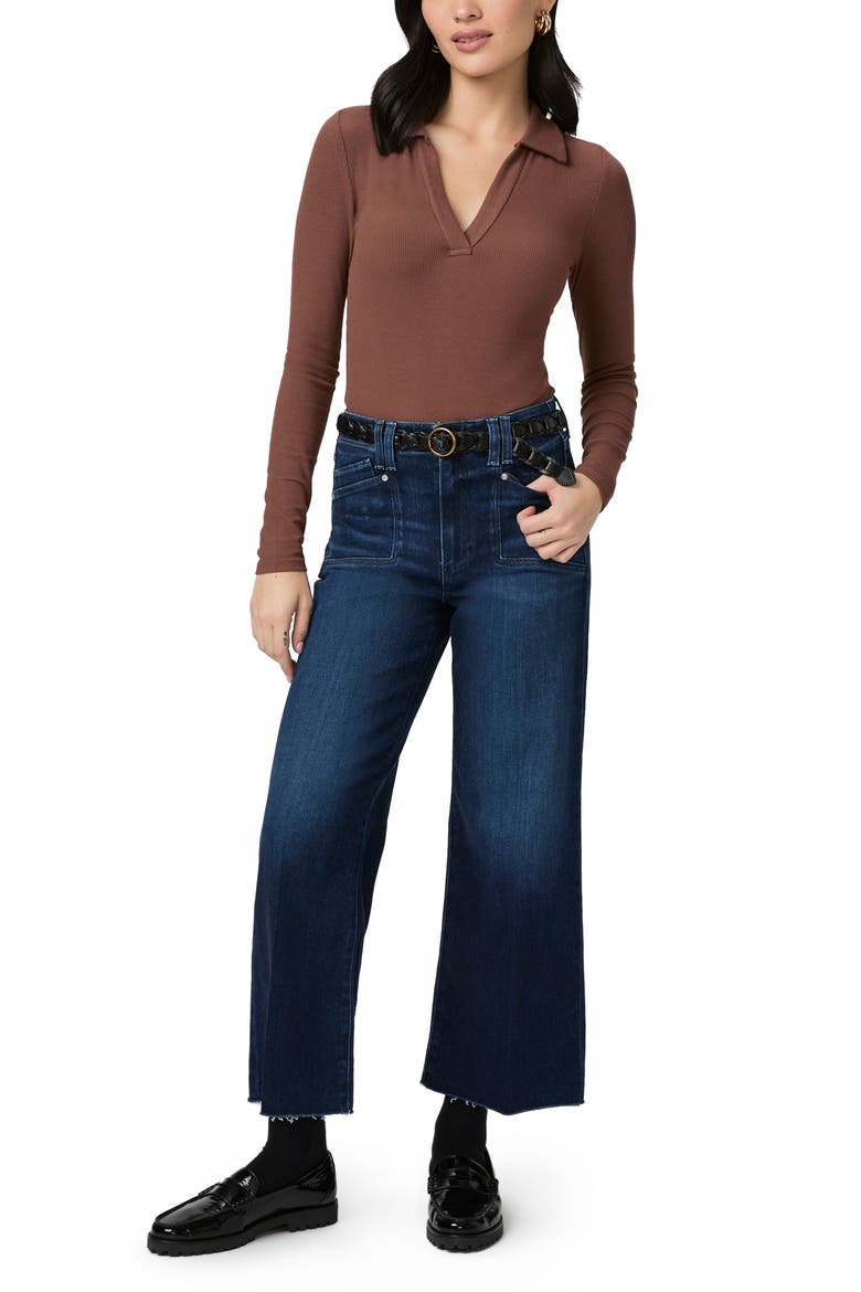 Anessa High Waist Wide Leg Jeans, Alternate, color, PRALINE