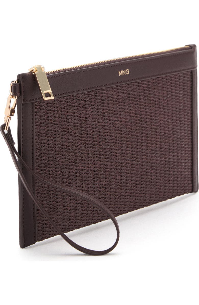 MANGO Woven Rattan Clutch, Alternate, color,