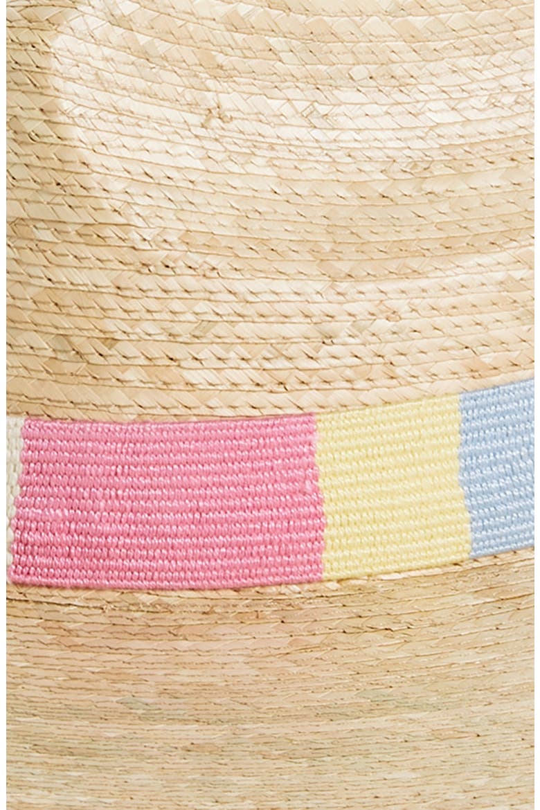 Berta Palm Straw Hat, Alternate, color, PASTEL