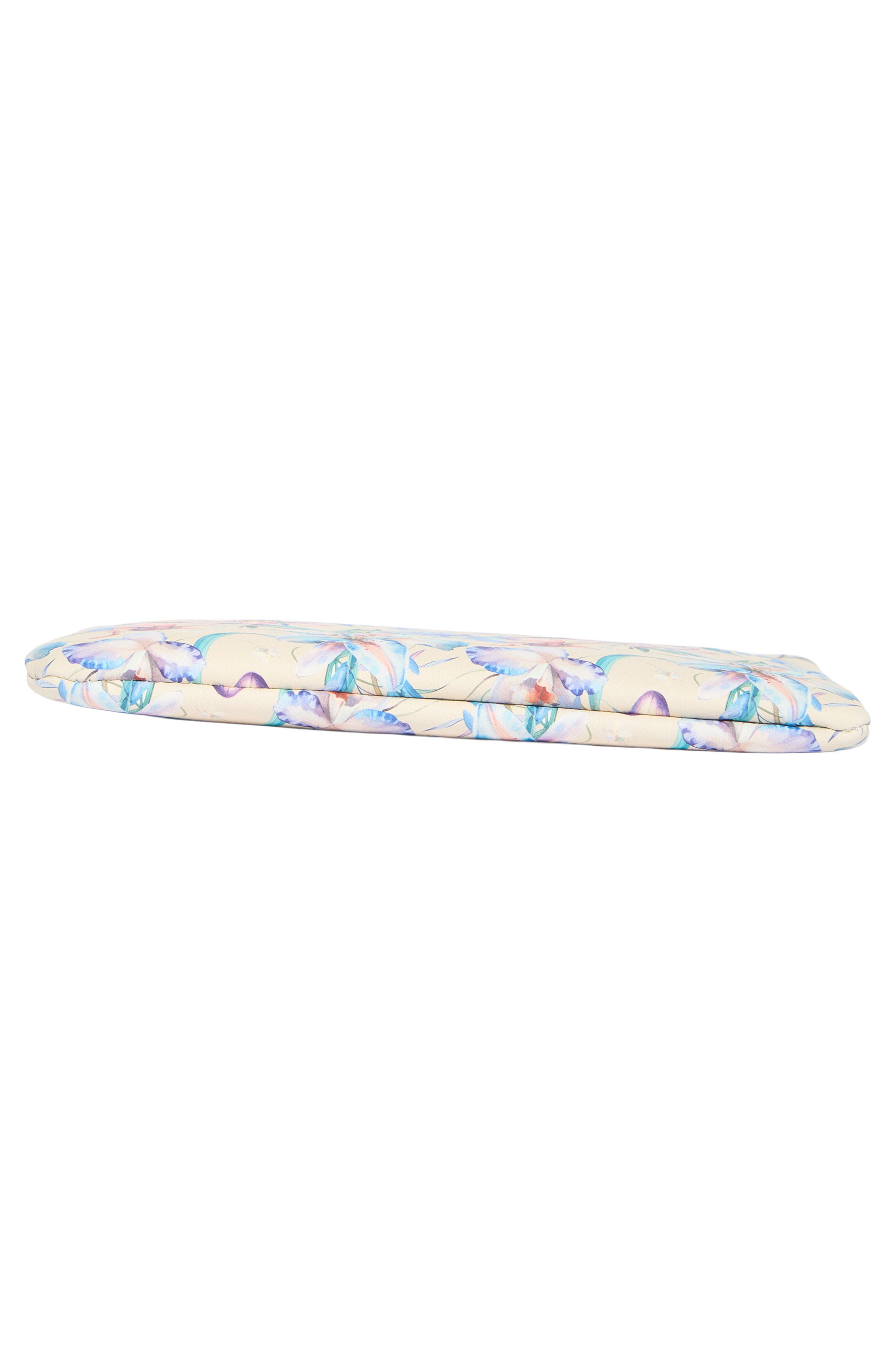 MUNDI SMALL LEATHER GOODS Floral Print Clutch, Alternate, color, Multi Iris