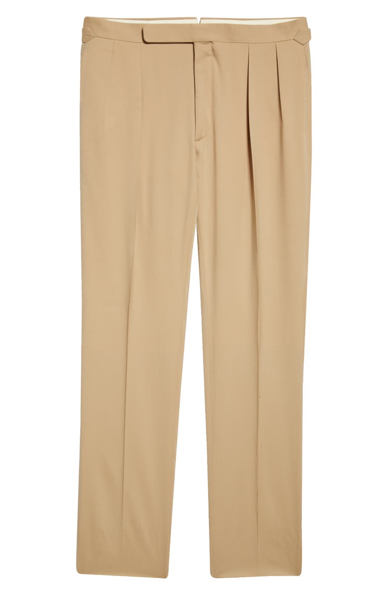 Ralph Lauren Purple Label Gregory Pleated Wool Gabardine Trousers, Alternate, color,