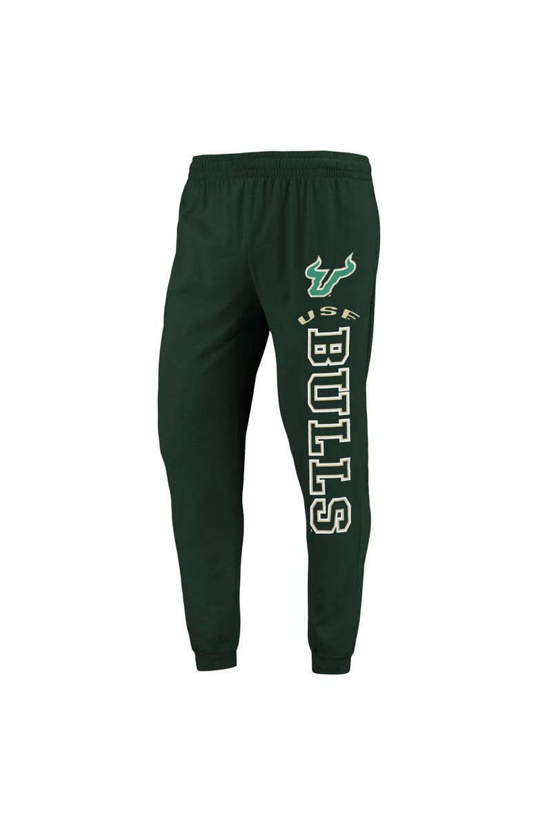CONCEPTS SPORT Men's Concepts Sport Green/Heather Charcoal South Florida Bulls Meter Long Sleeve Hoodie T-Shirt & Jogger Pajama Set, Alternate, color,