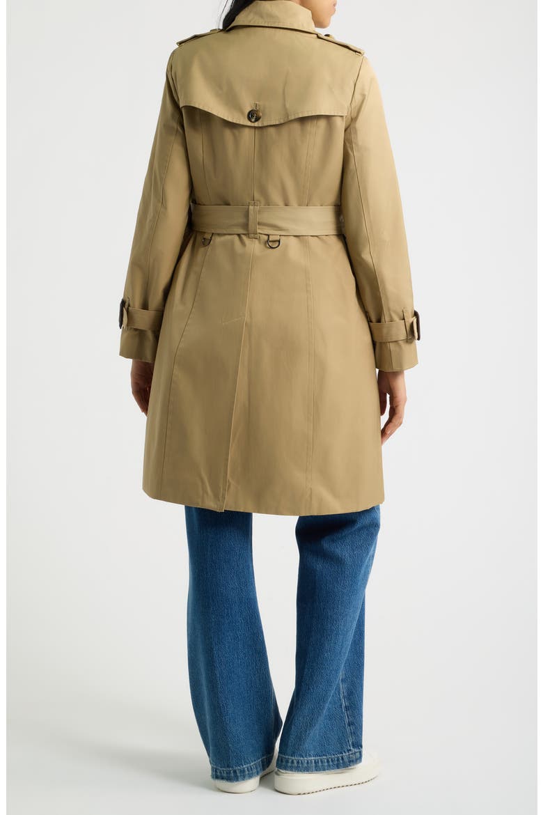 Single Breasted Trench Coat with Removable Hood, Alternate, color, BRITISH KHAKI